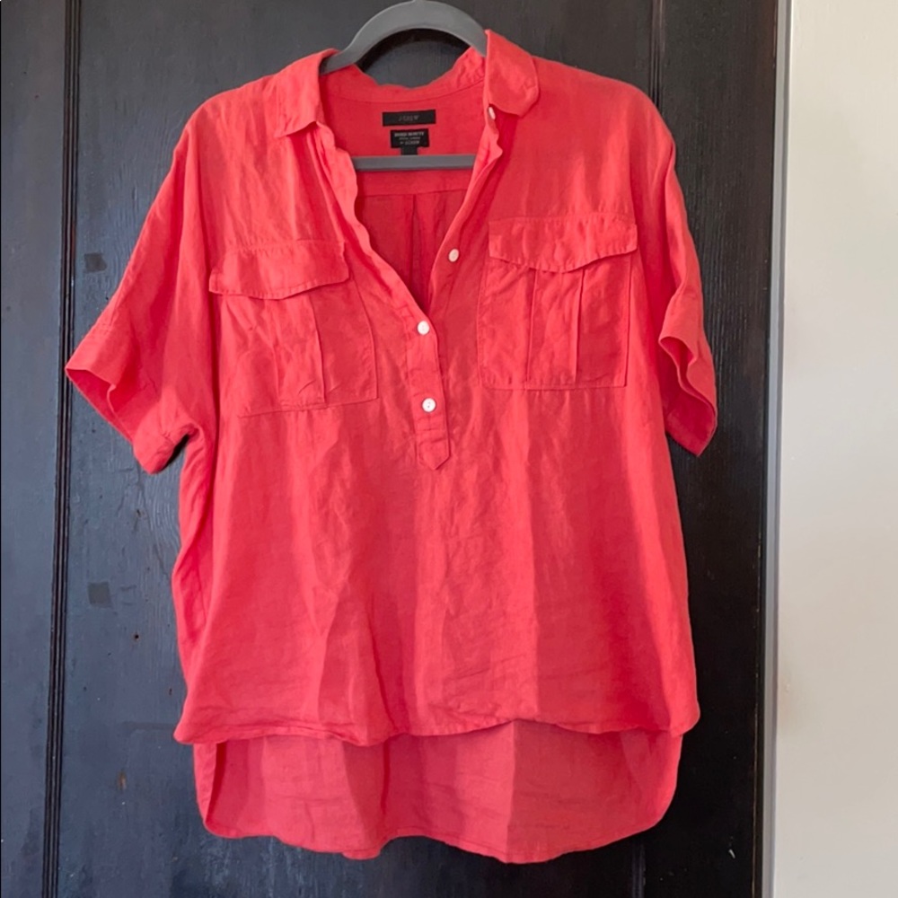 J. Crew Baird McNutt Irish Linen Popover Shirt